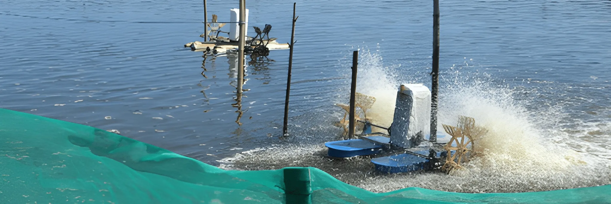Pemberian Kapur di Tambak Udang