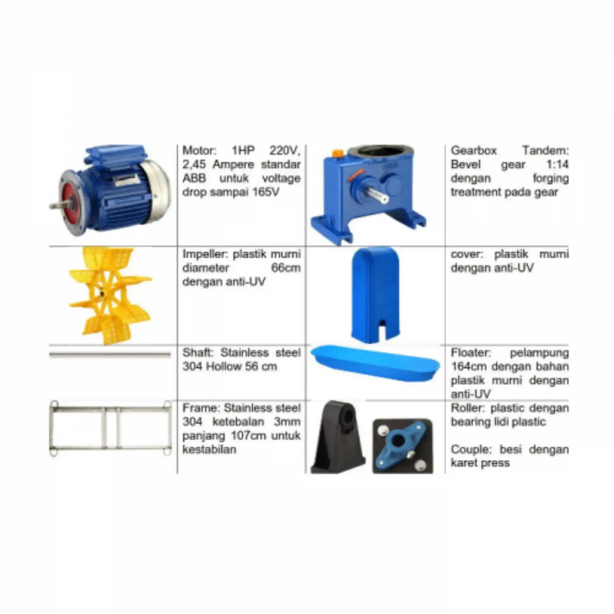 Kincir Air Jinhulong HCl 1 HP 1 Phase - 2