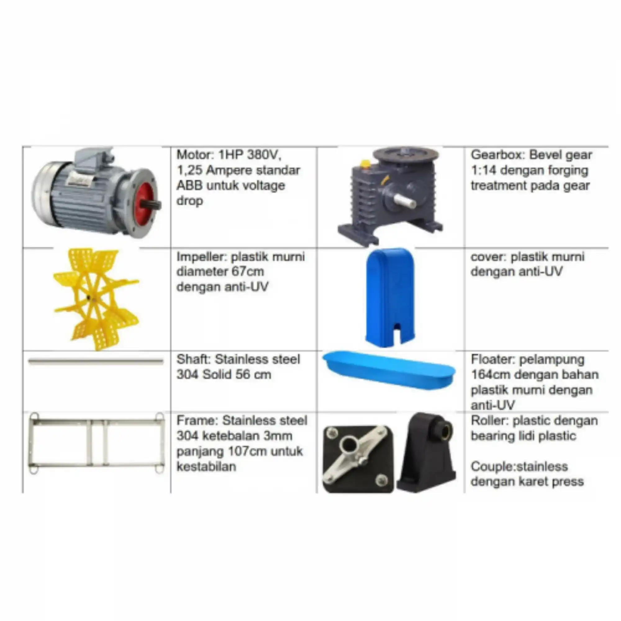 Kincir Air Jinhulong SSS 10767 1 HP 3 Phase - 2