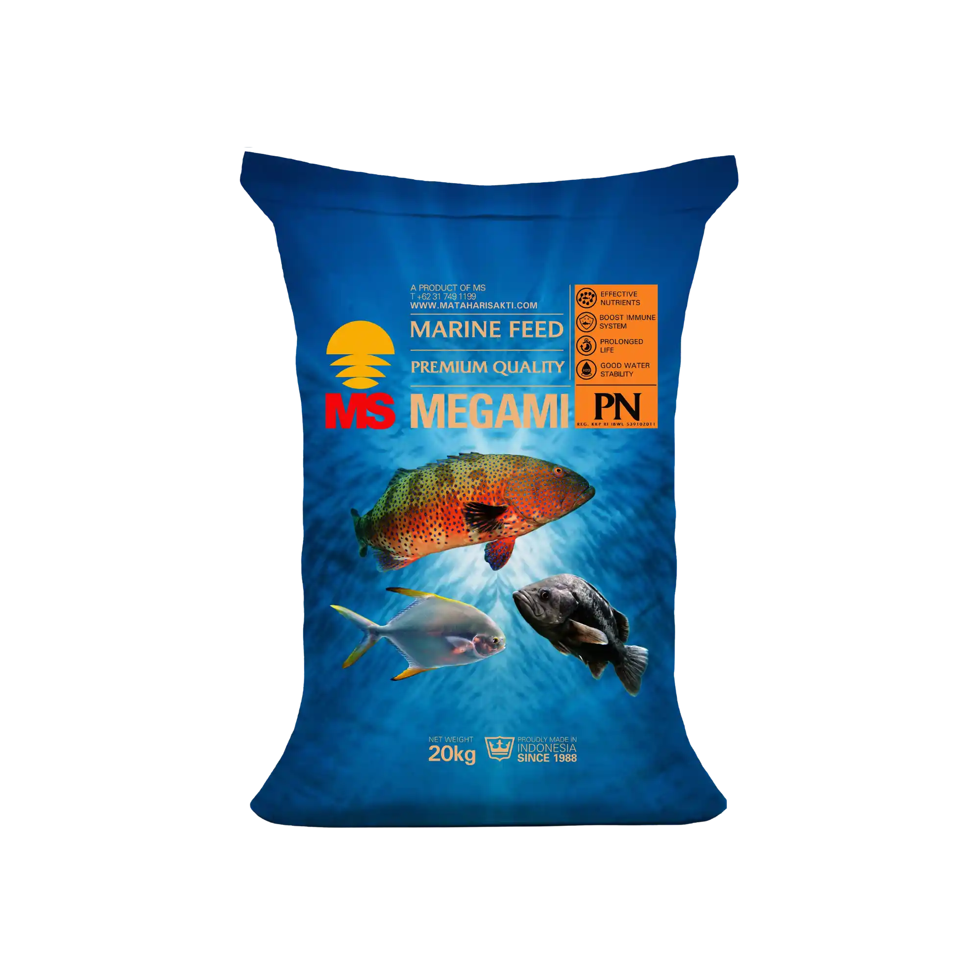 Pakan Ikan Bawal Bintang Megami PN 7 - 20 kg