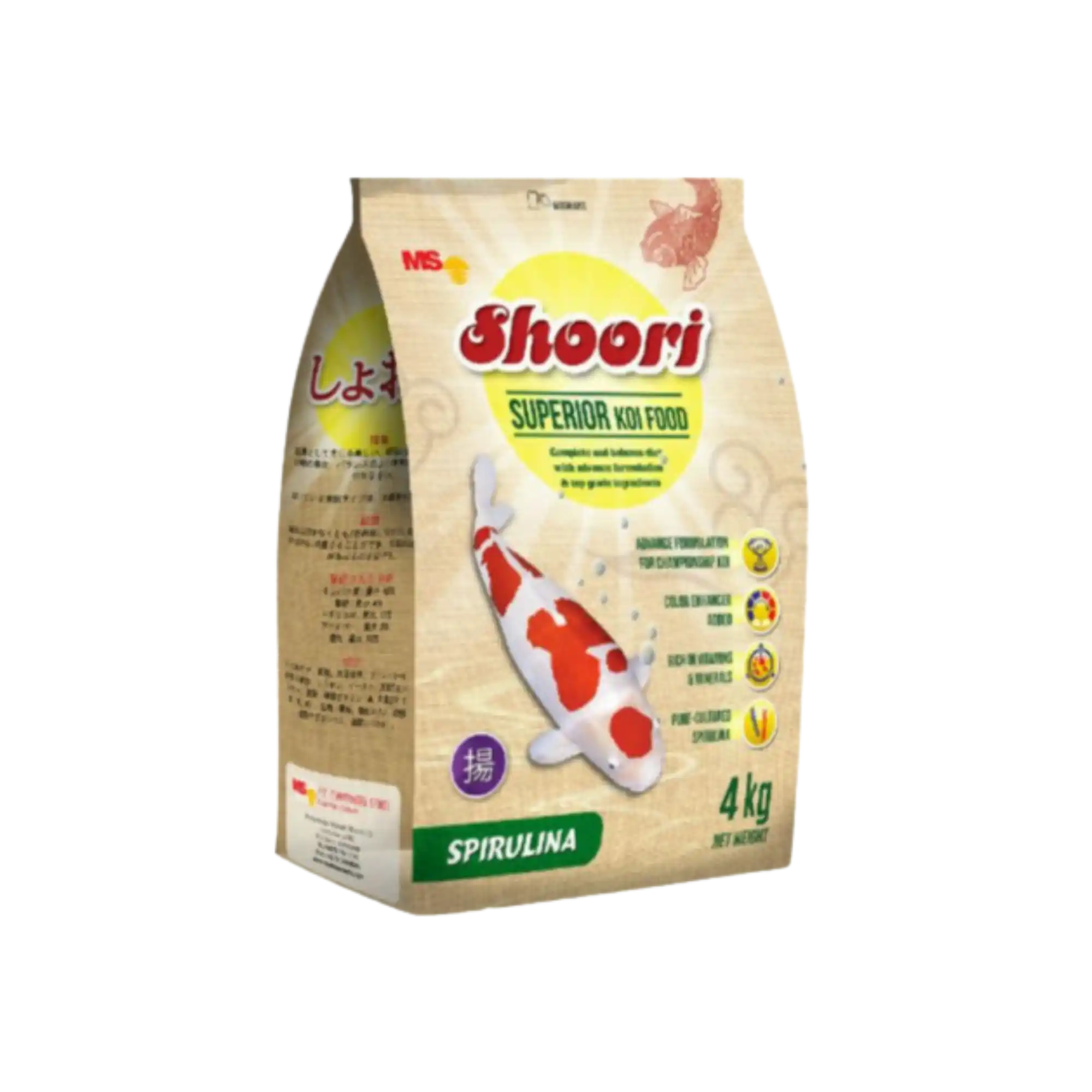 Pakan Ikan Koi Shoori Spirulina - 4 kg